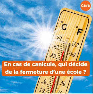 Canicule : les revendications de la CFDT Education Formation Recherche Publiques pour les personnels et les élèves